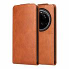 For Xiaomi 15 Ultra 5G Magnetic Vertical Flip Leather Phone Case with Buckle(Brown) - 2