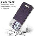For iPhone 16 Pro Frameless Carbon Fiber Holder PC MagSafe Phone Case(Purple) - 3