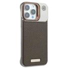 For iPhone 16 Pro Frameless Carbon Fiber Holder PC MagSafe Phone Case(Desert Gold) - 2