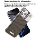 For iPhone 16 Pro Frameless Carbon Fiber Holder PC MagSafe Phone Case(Desert Gold) - 3