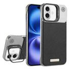 For iPhone 16 Plus Frameless Carbon Fiber Holder PC MagSafe Phone Case(Black) - 1