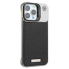 For iPhone 16 Plus Frameless Carbon Fiber Holder PC MagSafe Phone Case(Black) - 2