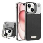 For iPhone 15 Frameless Carbon Fiber Holder PC MagSafe Phone Case(Black) - 1