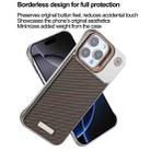 For iPhone 14 Pro Frameless Carbon Fiber Holder PC MagSafe Phone Case(Desert Gold) - 3