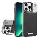 For iPhone 13 Pro Max Frameless Carbon Fiber Holder PC MagSafe Phone Case(Black) - 1