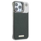 For iPhone 12 Pro Max Frameless Carbon Fiber Holder PC MagSafe Phone Case(Titanium Gray) - 2