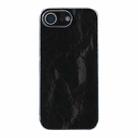 For iPhone 16e Electroplating PC Snow Bark Texture MagSafe Phone Case(Black) - 1