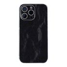 For iPhone 15 Pro Max Electroplating PC Snow Bark Texture MagSafe Phone Case(Black) - 1