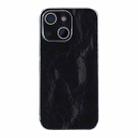 For iPhone 14 Plus Electroplating PC Snow Bark Texture MagSafe Phone Case(Black) - 1