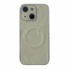For iPhone 13 Electroplating PC Snow Bark Texture MagSafe Phone Case(Cyan) - 1