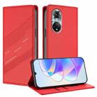 For Honor 50 / Huawei nova 9 Embossed Multi-functional Wallet Retro Leather Phone Case(Red) - 1