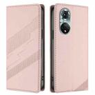 For Honor 50 / Huawei nova 9 Embossed Multi-functional Wallet Retro Leather Phone Case(Pink) - 2