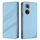 For Honor 50 / Huawei nova 9 Embossed Multi-functional Wallet Retro Leather Phone Case(Light Blue) - 2