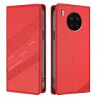 For Honor 50 Lite / Huawei nova 8i Embossed Multi-functional Wallet Retro Leather Phone Case(Red) - 2