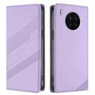 For Honor 50 Lite / Huawei nova 8i Embossed Multi-functional Wallet Retro Leather Phone Case(Light Purple) - 2