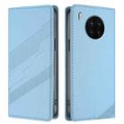 For Honor 50 Lite / Huawei nova 8i Embossed Multi-functional Wallet Retro Leather Phone Case(Light Blue) - 2