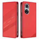 For Honor 50 Pro / Huawei nova 9 Pro Embossed Multi-functional Wallet Retro Leather Phone Case(Red) - 2