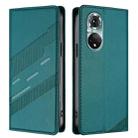 For Honor 50 Pro / Huawei nova 9 Pro Embossed Multi-functional Wallet Retro Leather Phone Case(Dark Green) - 2