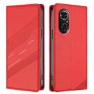 For Honor 50 SE / Huawei nova 9 SE Embossed Multi-functional Wallet Retro Leather Phone Case(Red) - 2