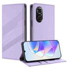 For Honor 50 SE / Huawei nova 9 SE Embossed Multi-functional Wallet Retro Leather Phone Case(Light Purple) - 1