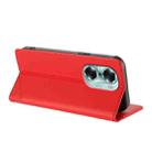 For Honor 60 Embossed Multi-functional Wallet Retro Leather Phone Case(Red) - 3