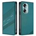 For Honor 60 Embossed Multi-functional Wallet Retro Leather Phone Case(Dark Green) - 2
