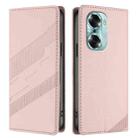 For Honor 60 Embossed Multi-functional Wallet Retro Leather Phone Case(Pink) - 2