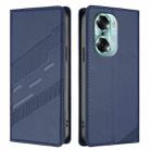 For Honor 60 Embossed Multi-functional Wallet Retro Leather Phone Case(Dark Blue) - 2
