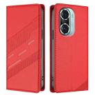 For Honor 60 Pro Embossed Multi-functional Wallet Retro Leather Phone Case(Red) - 2