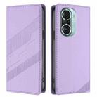 For Honor 60 Pro Embossed Multi-functional Wallet Retro Leather Phone Case(Light Purple) - 2