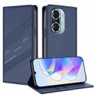 For Honor 60 Pro Embossed Multi-functional Wallet Retro Leather Phone Case(Dark Blue) - 1