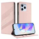 For Honor 60 SE Embossed Multi-functional Wallet Retro Leather Phone Case(Pink) - 1