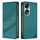 For Honor 70 Embossed Multi-functional Wallet Retro Leather Phone Case(Dark Green) - 2