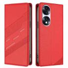 For Honor 70 Pro Embossed Multi-functional Wallet Retro Leather Phone Case(Red) - 2