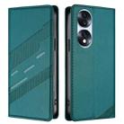 For Honor 70 Pro Embossed Multi-functional Wallet Retro Leather Phone Case(Dark Green) - 2