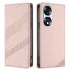 For Honor 70 Pro Embossed Multi-functional Wallet Retro Leather Phone Case(Pink) - 2