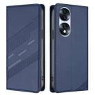 For Honor 70 Pro Embossed Multi-functional Wallet Retro Leather Phone Case(Dark Blue) - 2