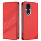 For Honor 80 Embossed Multi-functional Wallet Retro Leather Phone Case(Red) - 2