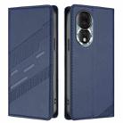 For Honor 80 Embossed Multi-functional Wallet Retro Leather Phone Case(Dark Blue) - 2