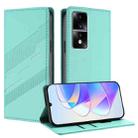 For Honor 80 GT Embossed Multi-functional Wallet Retro Leather Phone Case(Mint Green) - 1