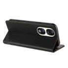 For Honor 90 Embossed Multi-functional Wallet Retro Leather Phone Case(Black) - 3