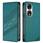 For Honor 90 Embossed Multi-functional Wallet Retro Leather Phone Case(Dark Green) - 2