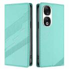 For Honor 90 Embossed Multi-functional Wallet Retro Leather Phone Case(Mint Green) - 2