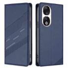 For Honor 90 Embossed Multi-functional Wallet Retro Leather Phone Case(Dark Blue) - 2