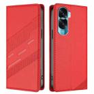 For Honor 90 Lite / X50i Embossed Multi-functional Wallet Retro Leather Phone Case(Red) - 2