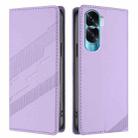 For Honor 90 Lite / X50i Embossed Multi-functional Wallet Retro Leather Phone Case(Light Purple) - 2