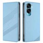 For Honor 90 Lite / X50i Embossed Multi-functional Wallet Retro Leather Phone Case(Light Blue) - 2