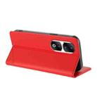 For Honor 90 Pro Embossed Multi-functional Wallet Retro Leather Phone Case(Red) - 3