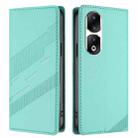 For Honor 90 Pro Embossed Multi-functional Wallet Retro Leather Phone Case(Mint Green) - 2