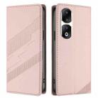 For Honor 90 Pro Embossed Multi-functional Wallet Retro Leather Phone Case(Pink) - 2
